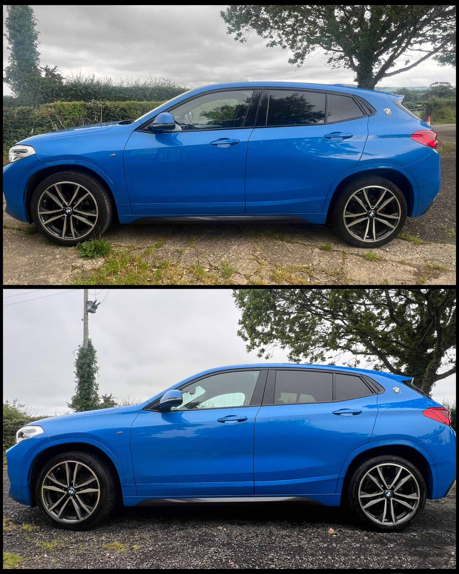 Car wash before and after Full Valet interior and exterior car service MC AutoGleam